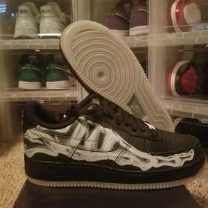 💀Nike Air Force 1 Black "skeleton" 💀 size 8.5